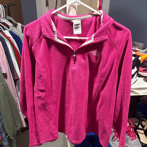 The North Face Vibrant Pink Quarter-Zip Fleece - Picture 1 of 1
